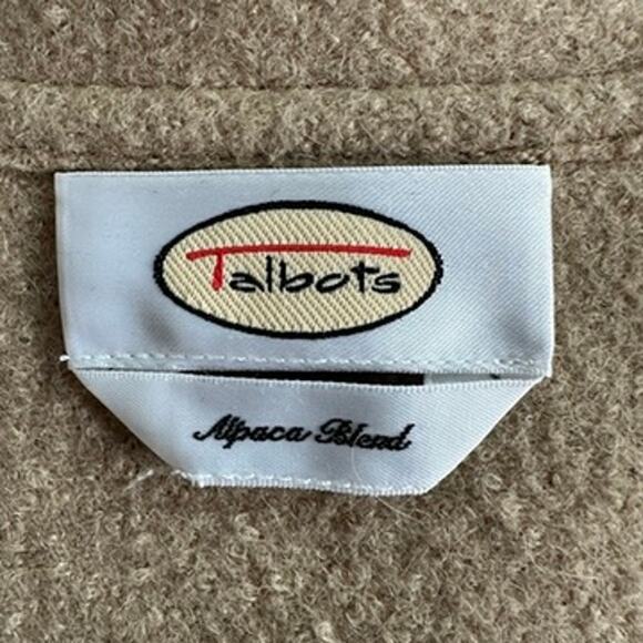 Talbots Alpaca Blend Jacket Large Camel Tan Quiet Luxury Minimalist Preppy VGUC - Picture 3 of 6